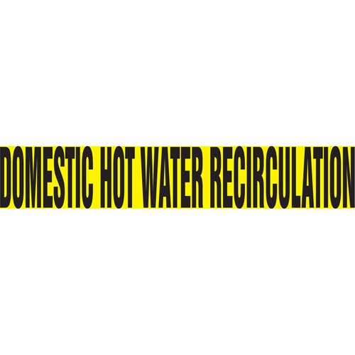 SAV824-Snap Tite™ "Domestic Hot Water Recirculation" Pipe Marker