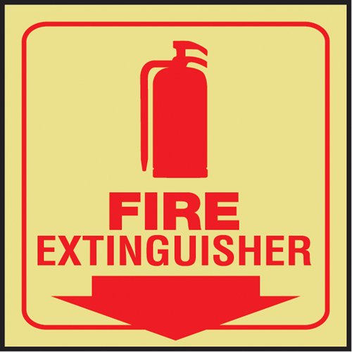 SAW441-"Fire Extinguisher" Glow-In-The-Dark Projection™ Sign