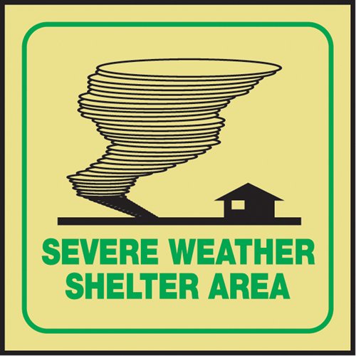 SAW457-"Severe Weather Shelter Area" Projection™ Sign