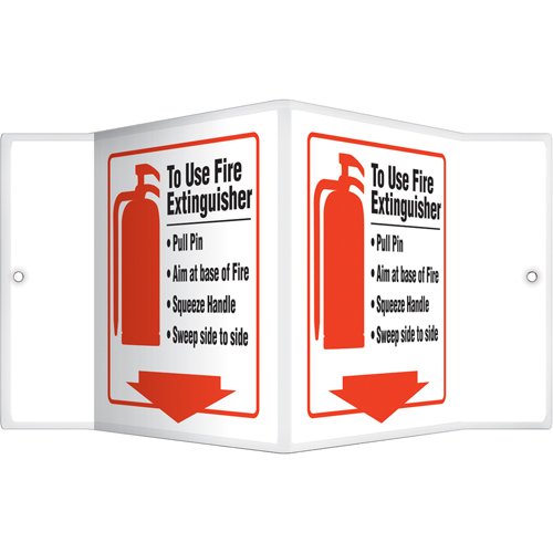 SAW463-"To Use Fire Extinguisher" Projection™ Sign