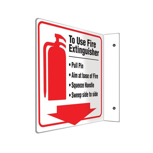 SAW464-"To Use Fire Extinguisher" Projection™ Sign