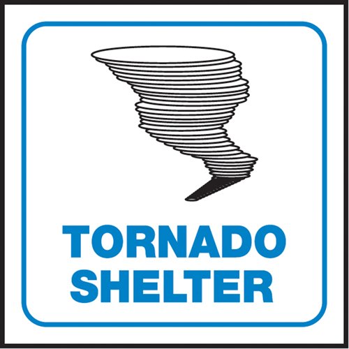 SAW466-"Tornado Shelter" Projection™ Sign