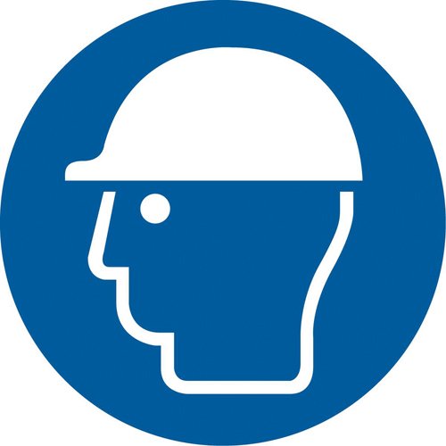 SAX319-Wear Head Protection ISO Mandatory Safety Labels