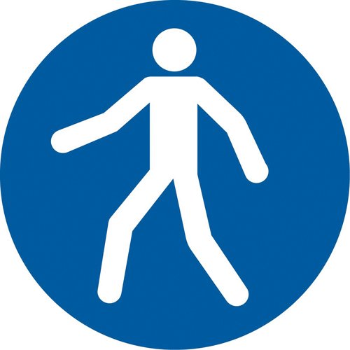 SAX334-Use This Walkway ISO Mandatory Safety Labels