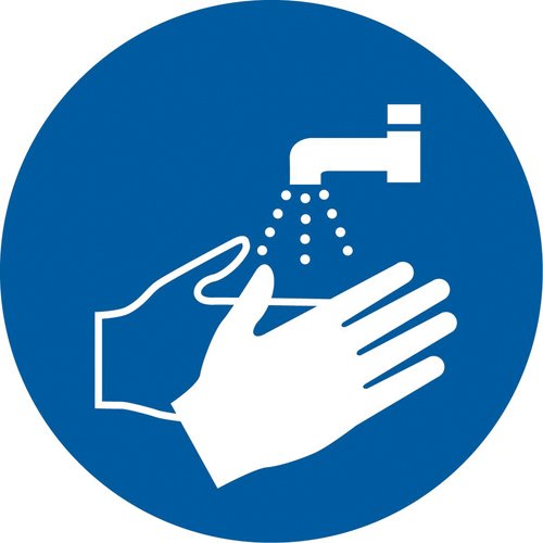 SAX339-Wash Hands ISO Mandatory Safety Labels