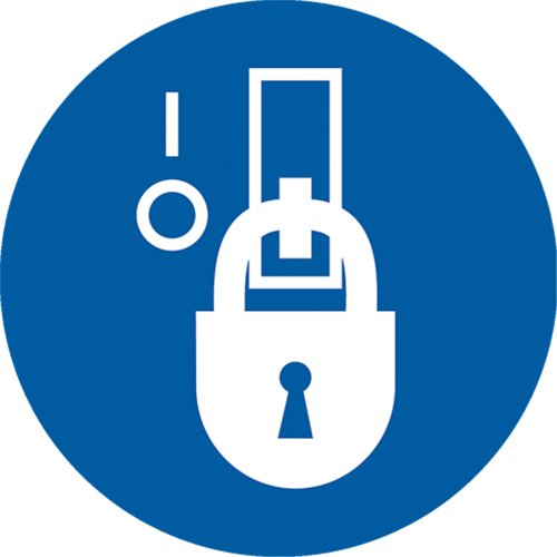 SAX341-Lockout in De-Energized State ISO Mandatory Safety Labels