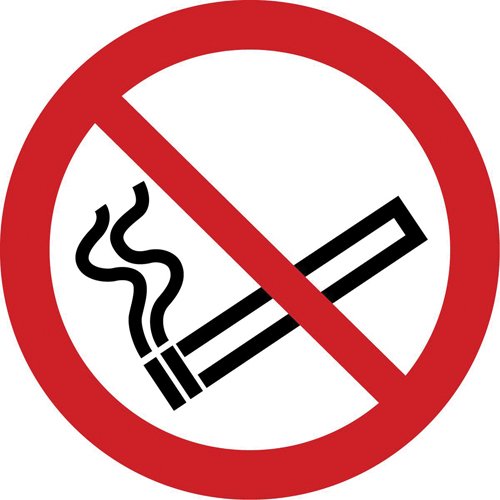 SAX352-No Smoking ISO Prohibition Safety Labels