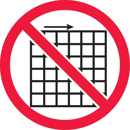 SAX356-Do Not Remove Guard ISO Prohibition Safety Labels