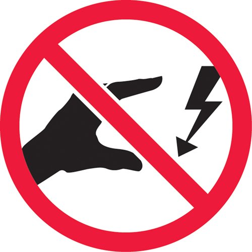 SAX360-Do Not Touch Electrical Hazard ISO Prohibition Safety Labels