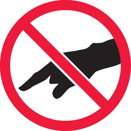 SAX364-Do Not Touch ISO Prohibition Safety Labels