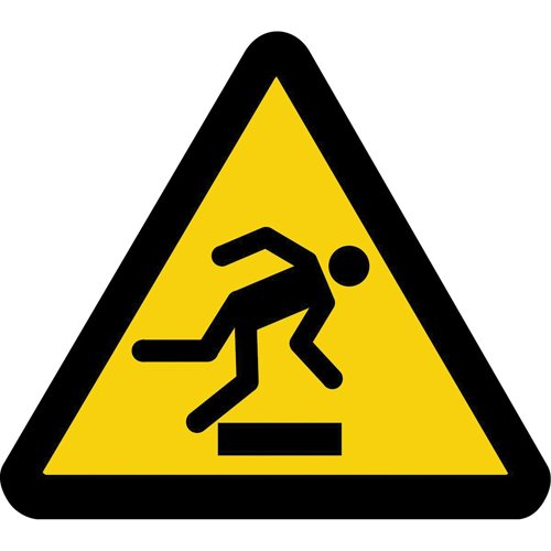 SAX377-Floor Level Obstacle ISO Warning Safety Labels