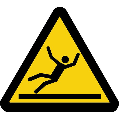 SAX378-Drop/Fall Hazard ISO Warning Safety Labels