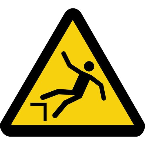 SAX384-Drop/Fall Hazard ISO Warning Safety Labels