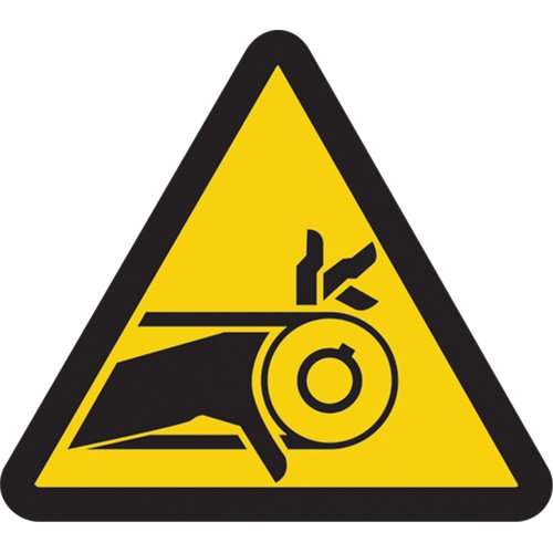 SAX394-Belt Drive Entrapment Hazard ISO Warning Safety Labels
