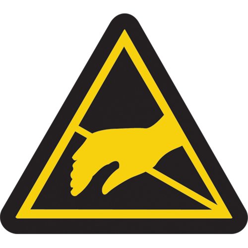SAX414-Static Sensitive Hazard ISO Warning Safety Labels
