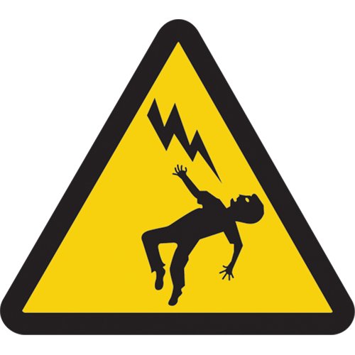 SAX422-Voltage Discharge ISO Warning Safety Labels