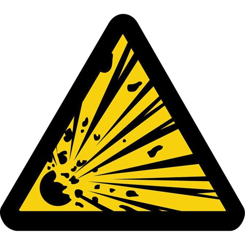 SAX430-Explosive Material ISO Warning Safety Labels