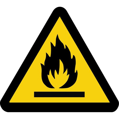 SAX433-Flammable Material ISO Warning Safety Labels