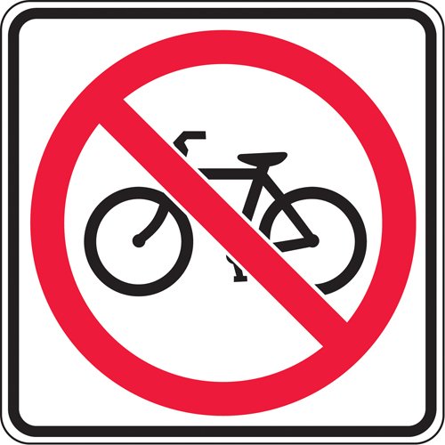 SAX502-No Bicycles Traffic Sign