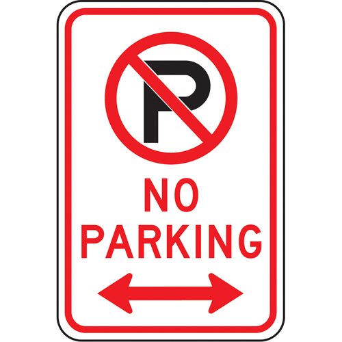SAX516-"No Parking" Sign
