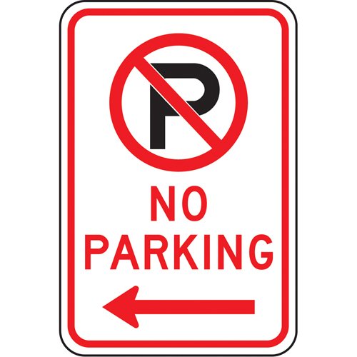 SAX518-"No Parking" Sign