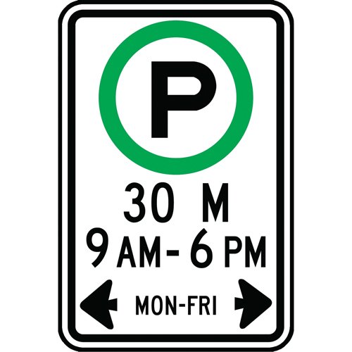 SAX521-Parking Hours Sign