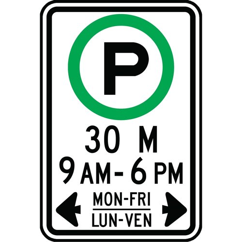 SAX522-Parking Hours Sign