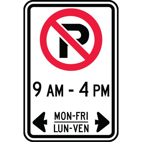 SAX524-Parking Hours Sign
