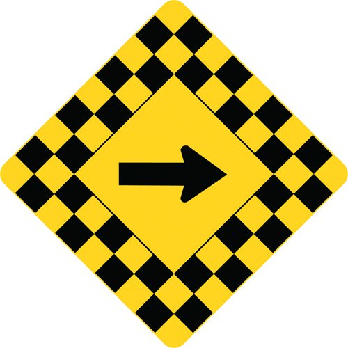 SAX547-Sharp Turn Traffic Sign