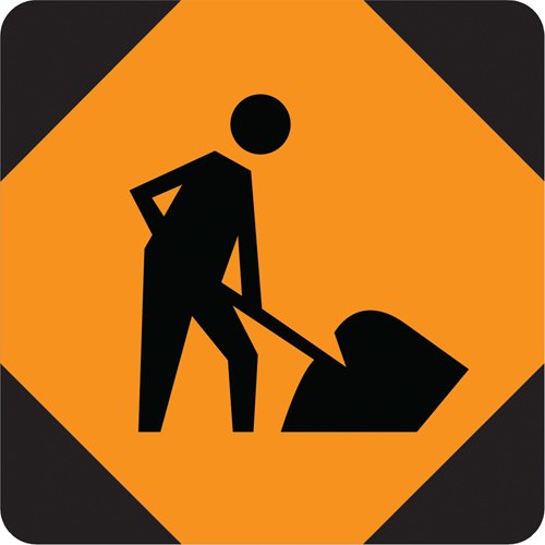 SAX582-Road Work Ahead Temporary Conditions Sign