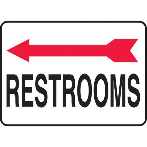 SAX678-"Rest Rooms" Sign