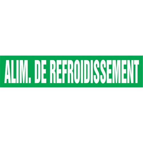 SAH078-"Alim. de Refroidissement" Pipe Marker