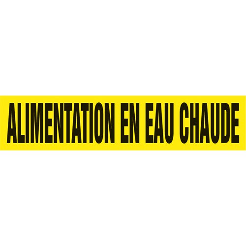 SAY931-"Alimentation en Eau Chaude" Pipe Marker
