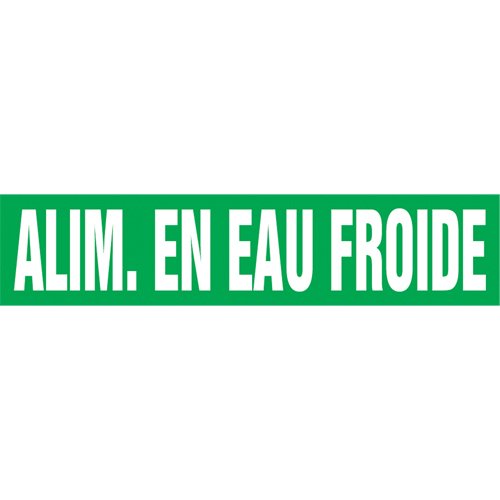 SAY935-"Alim. en Eau Froide" Pipe Marker