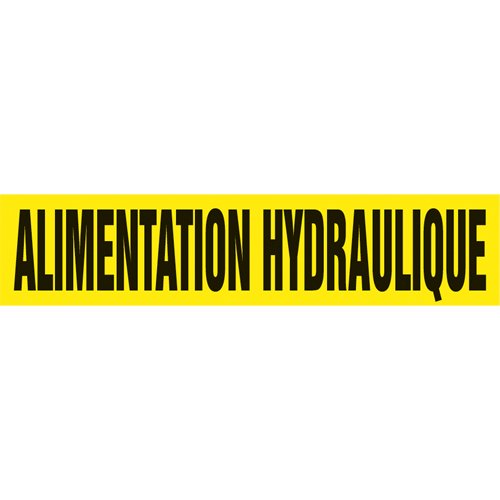 SAZ187-Snap Tite™ "Alimentation Hydraulique" Pipe Marker