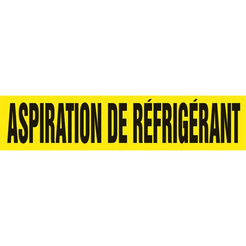 SAZ192-Snap Tite™ "Aspiration de Réfrigérant" Pipe Marker