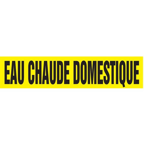 SAY980-"Eau Chaude Domestique" Pipe Marker