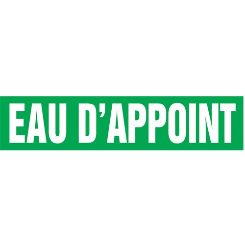 SAH203-"Eau d'Appoint" Pipe Marker