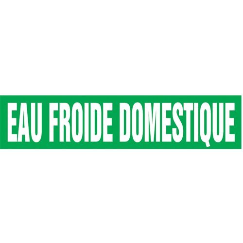 SAY990-"Eau Froid Domestique" Pipe Marker
