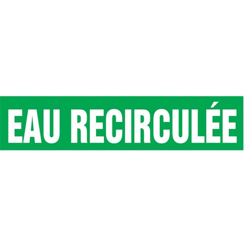 SAZ001-"Eau Recirculée" Pipe Marker