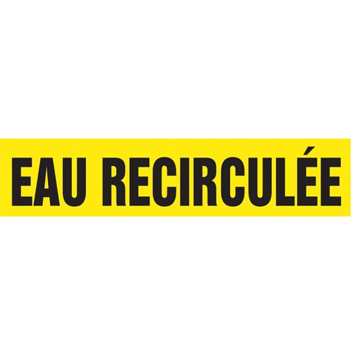 SAZ336-Snap Tite™ "Eau Recirculée" Pipe Marker