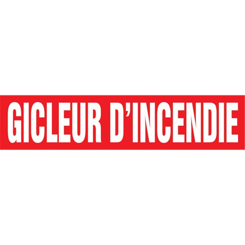 SAZ412-Snap Tite™ "Gicleur d'Incendie" Pipe Marker