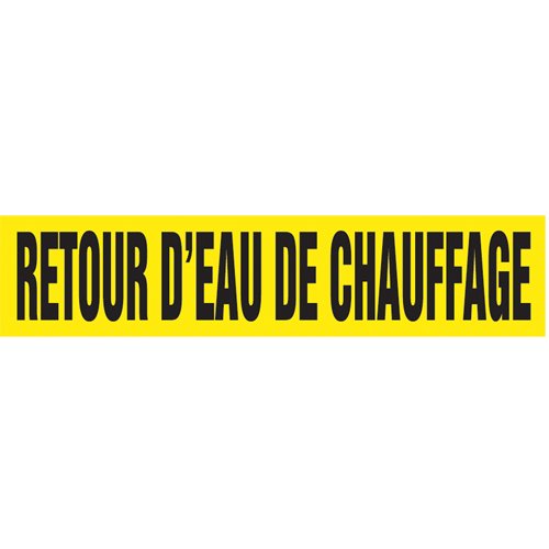 SAZ051-"Retour d'Eau de Chauffage" Pipe Marker