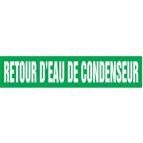 SAZ461-Snap Tite™ "Retour d'Eau de Condenseur" Pipe Marker