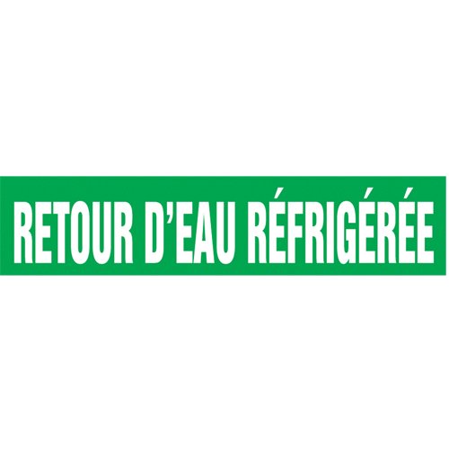 SQ939-"Retour d'Eau Réfrigérée" Pipe Markers