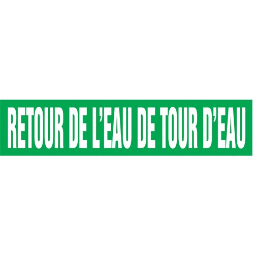 SAZ062-"Retour de l'Eau de Tour d'Eau" Pipe Marker