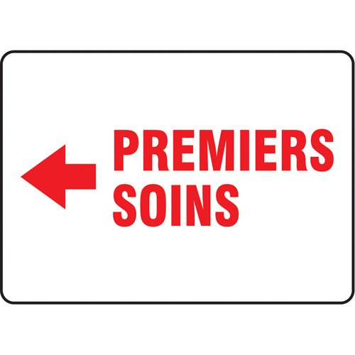 SAZ662-"Premiers Soins" Sign