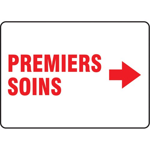 SAZ665-"Premiers Soins" Sign