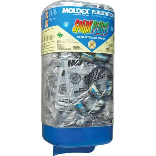 SDL452-PlugStation® with Metal Detectable Corded SparkPlugs® Earplugs