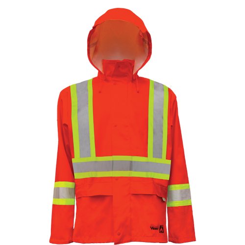 SDP054-Hi-Vis FR/PU Safety Rain Jackets